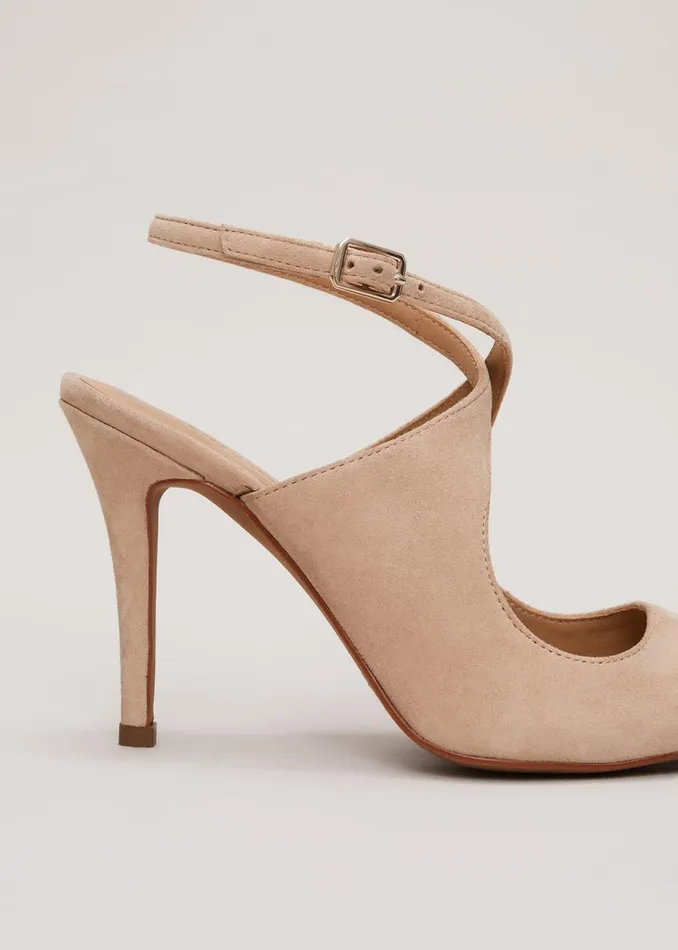 Women Phase Eight Occasion Shoes Cross Over Ankle Shoes Neutral
