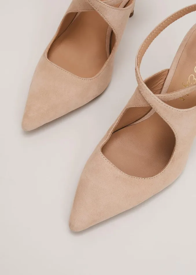 Women Phase Eight Occasion Shoes Cross Over Ankle Shoes Neutral