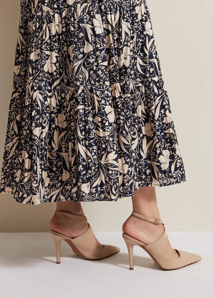 Women Phase Eight Occasion Shoes Cross Over Ankle Shoes Neutral
