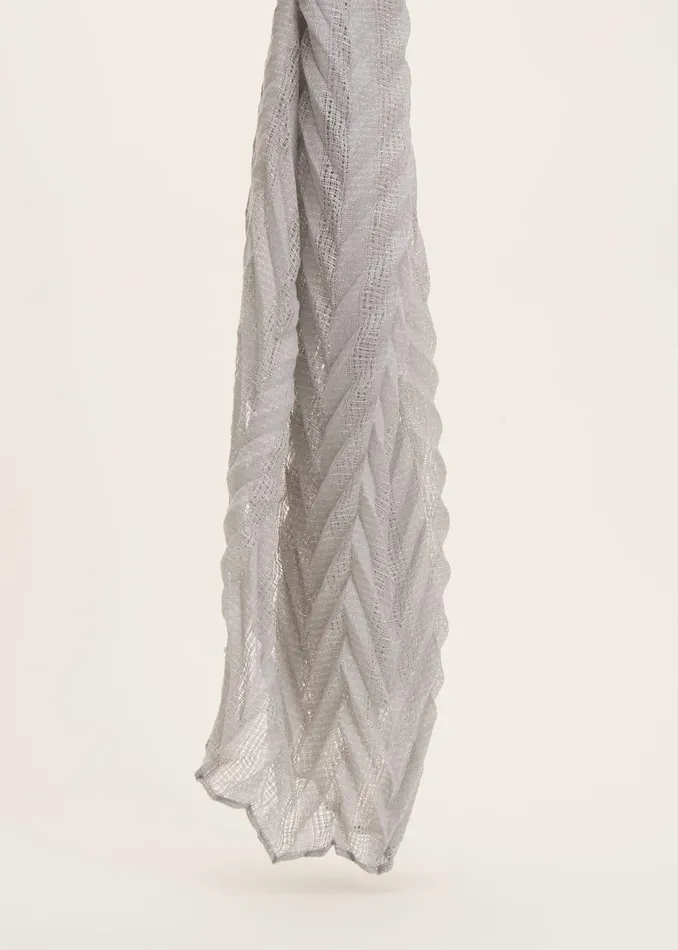 Women Phase Eight Scarves Britinee Pleated Scarf Silver