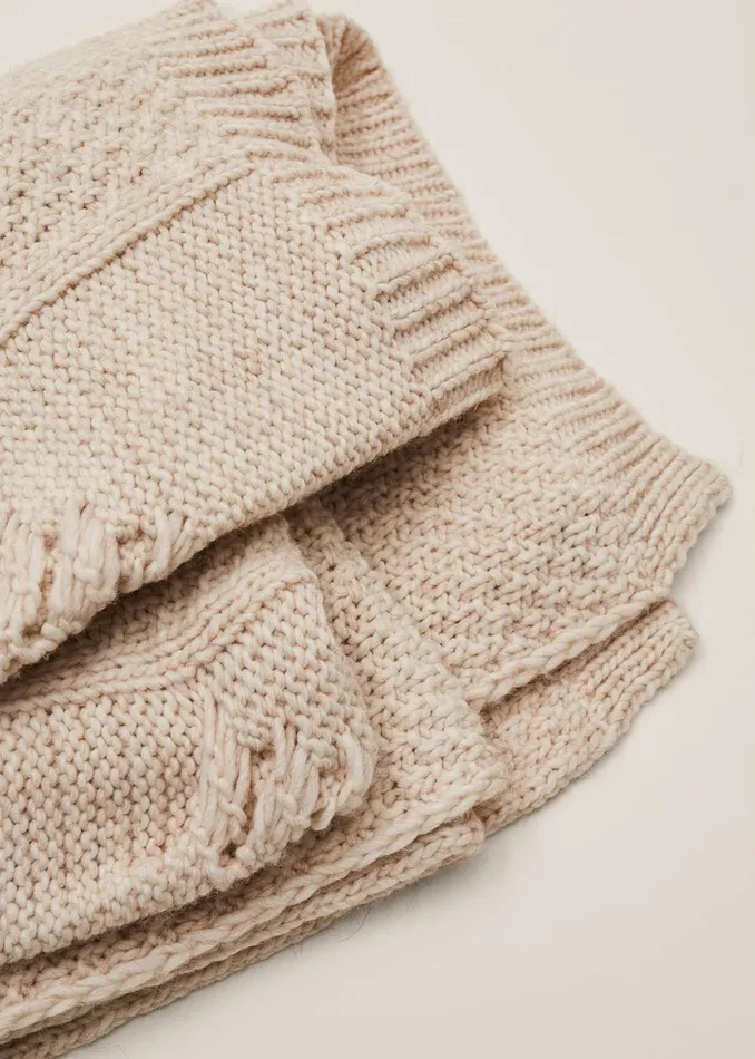 Women Phase Eight Scarves Miya Knitted Blanket Cream