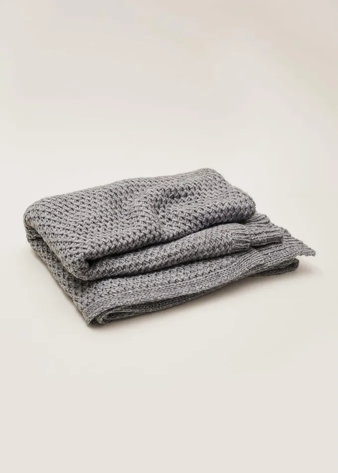 Women Phase Eight Scarves Miya Knitted Blanket Grey