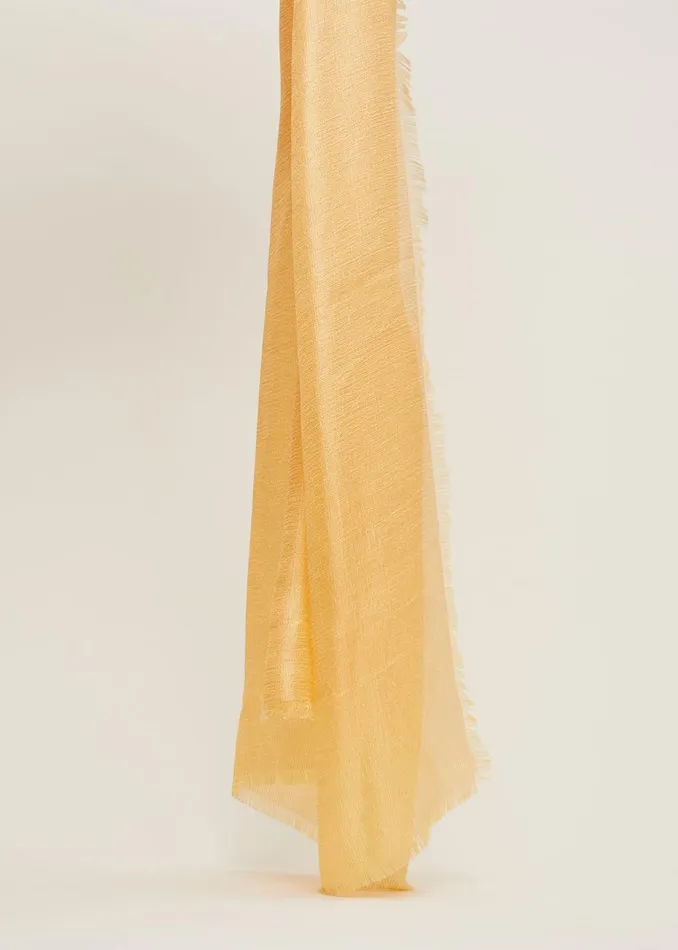 Women Phase Eight Scarves Verity Occasion Scarf Pale Yellow