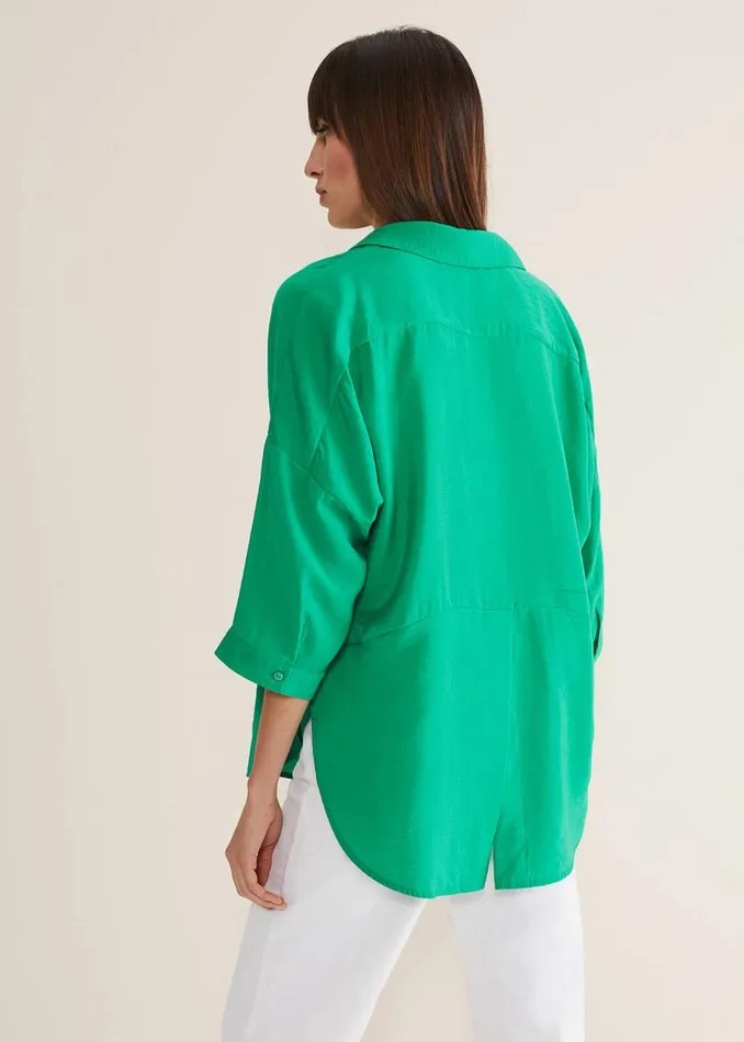 Women Phase Eight Shirts and Blouses Cynthia Longline Shirt Green