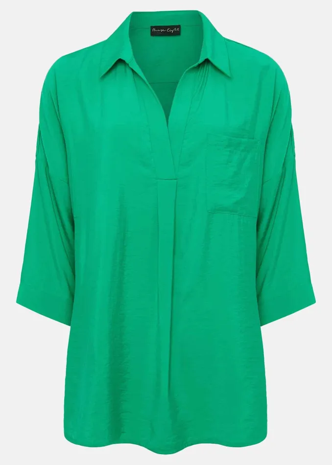 Women Phase Eight Shirts and Blouses Cynthia Longline Shirt Green