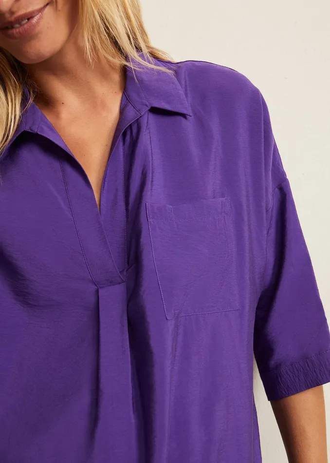 Women Phase Eight Shirts and Blouses Cynthia Longline Shirt Purple