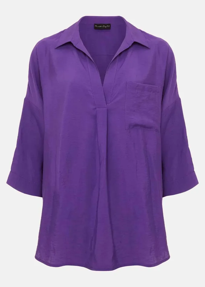 Women Phase Eight Shirts and Blouses Cynthia Longline Shirt Purple