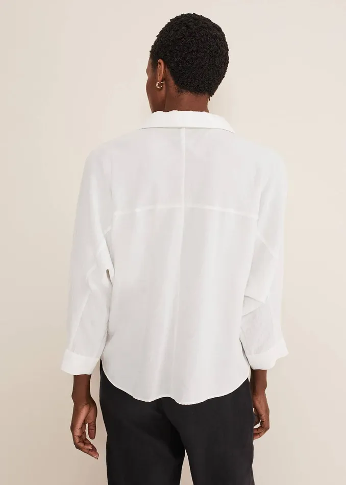 Women Phase Eight Shirts and Blouses Cynthia Zip Front Shirt White