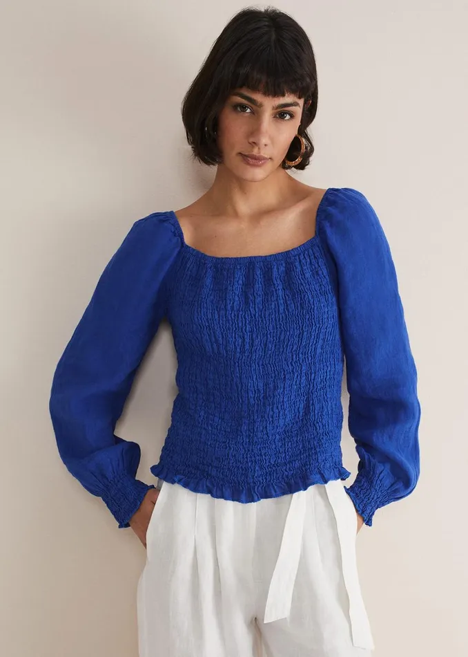 Women Phase Eight Shirts and Blouses Esty Blue Blouse Cobalt