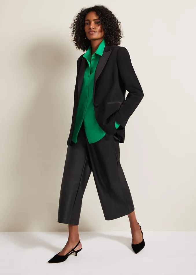 Women Phase Eight Shirts and Blouses Green Cotton Oversized Shirt Green