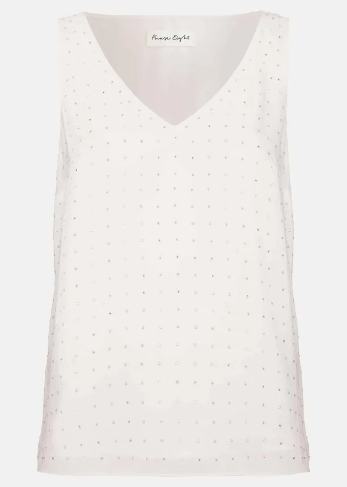 Women Phase Eight Shirts and Blouses Hayley Hotfix Vest Nude