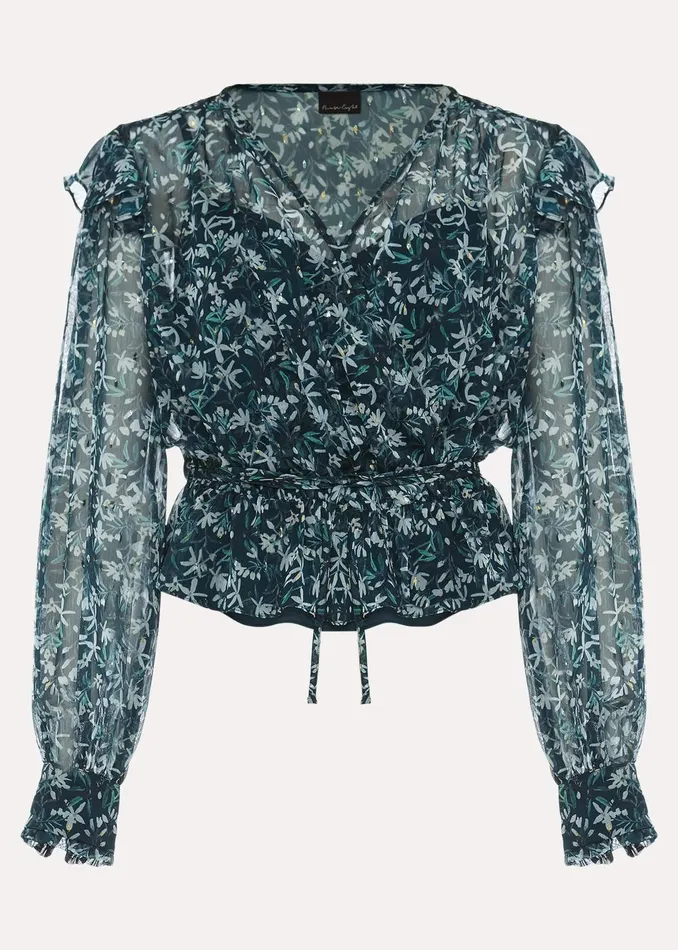 Women Phase Eight Shirts and Blouses Lola Floral Blouse Petrol