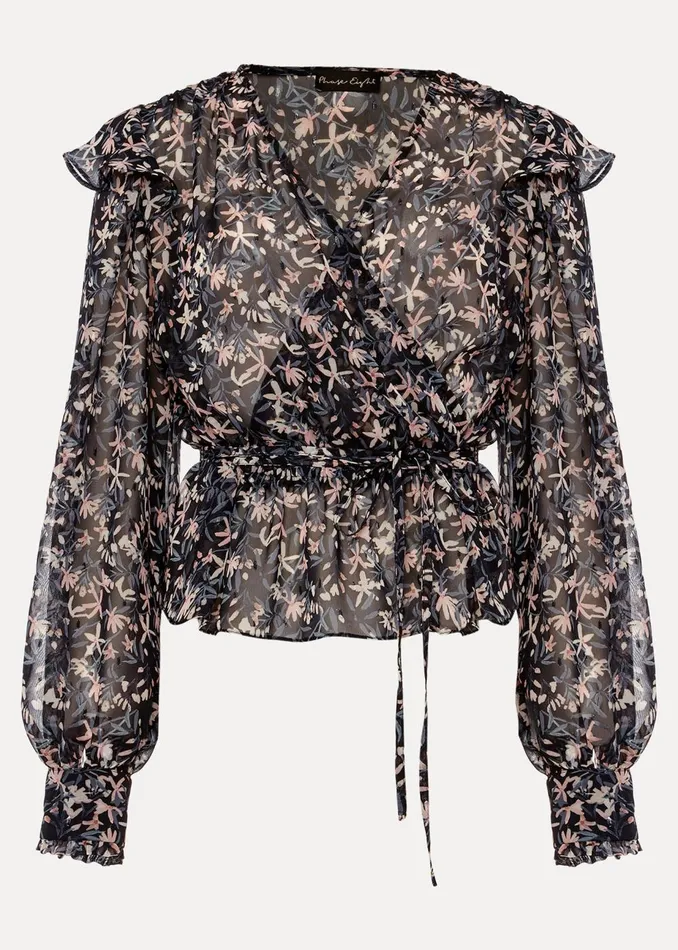 Women Phase Eight Shirts and Blouses Lola Floral CoOrd Blouse Navypink