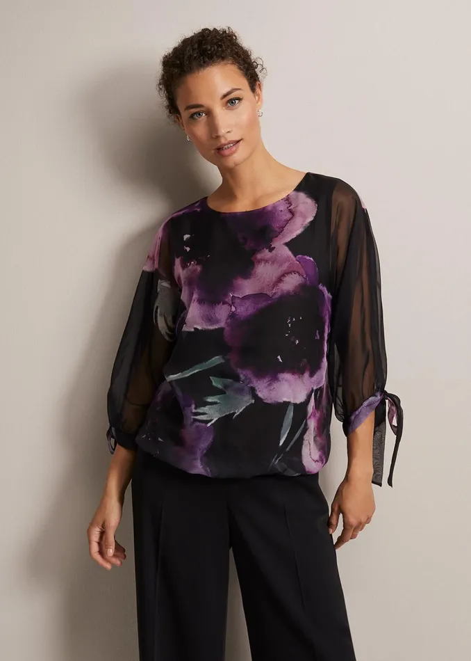 Women Phase Eight Shirts and Blouses Lucinda Floral Top Multicoloured