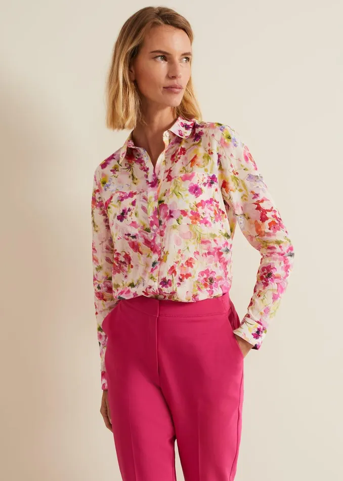Women Phase Eight Shirts and Blouses Maddelena Floral Print Shirt Multicoloured