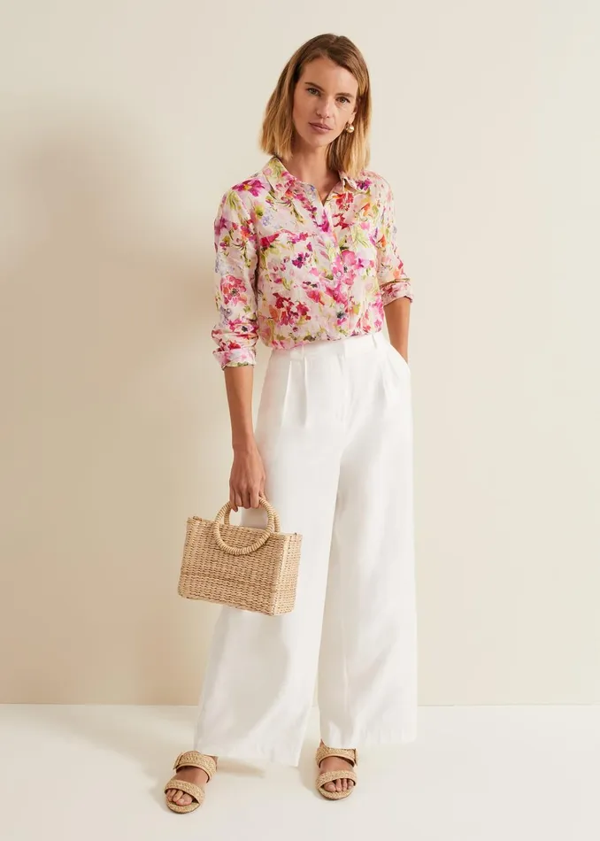 Women Phase Eight Shirts and Blouses Maddelena Floral Print Shirt Multicoloured