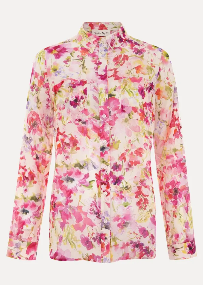 Women Phase Eight Shirts and Blouses Maddelena Floral Print Shirt Multicoloured