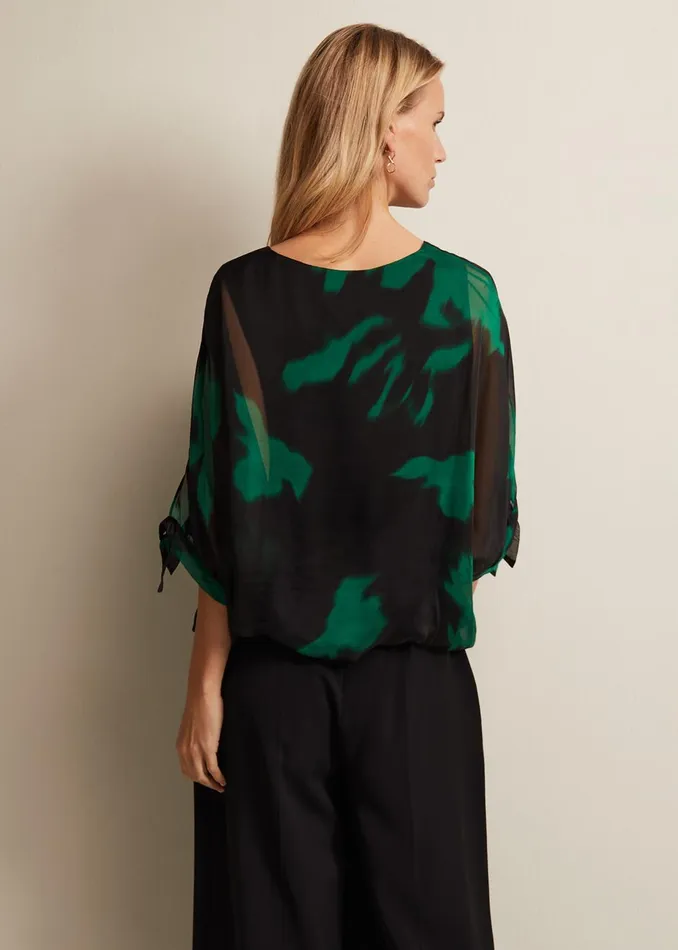 Women Phase Eight Shirts and Blouses Madison Silk Blouse Green