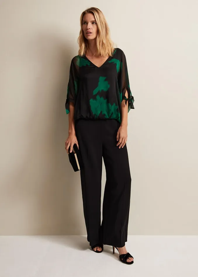 Women Phase Eight Shirts and Blouses Madison Silk Blouse Green