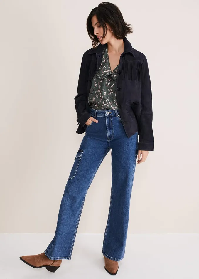 Women Phase Eight Shirts and Blouses Marble Collar Blouse Carbonmulti