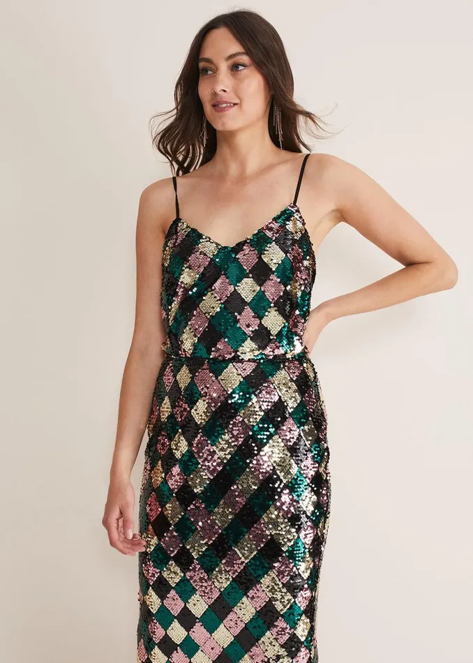 Women Phase Eight Shirts and Blouses Mari Diamond Sequin Camisole CoOrd Multicoloured Women Phase Eight Shirts and Blouses Mari Diamond Sequin Camisole CoOrd Multicoloured