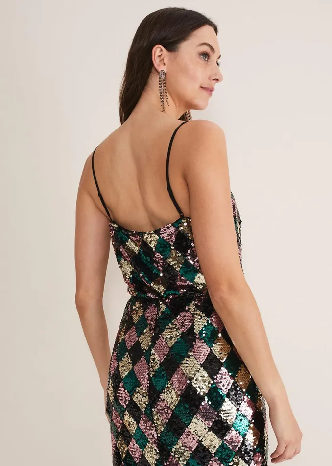 Women Phase Eight Shirts and Blouses Mari Diamond Sequin Camisole CoOrd Multicoloured