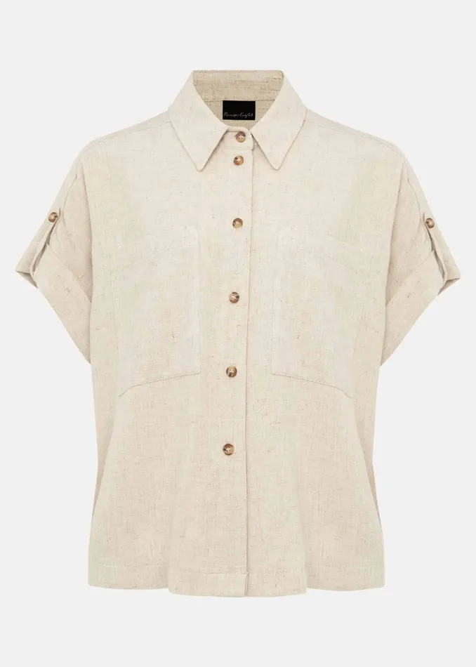 Women Phase Eight Shirts and Blouses Mona CoOrd Blouse Natural