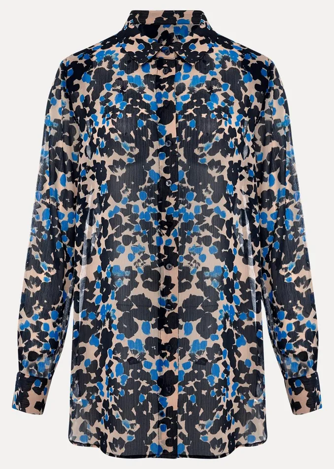 Women Phase Eight Shirts and Blouses Nell Floral Shirt Blue Multi
