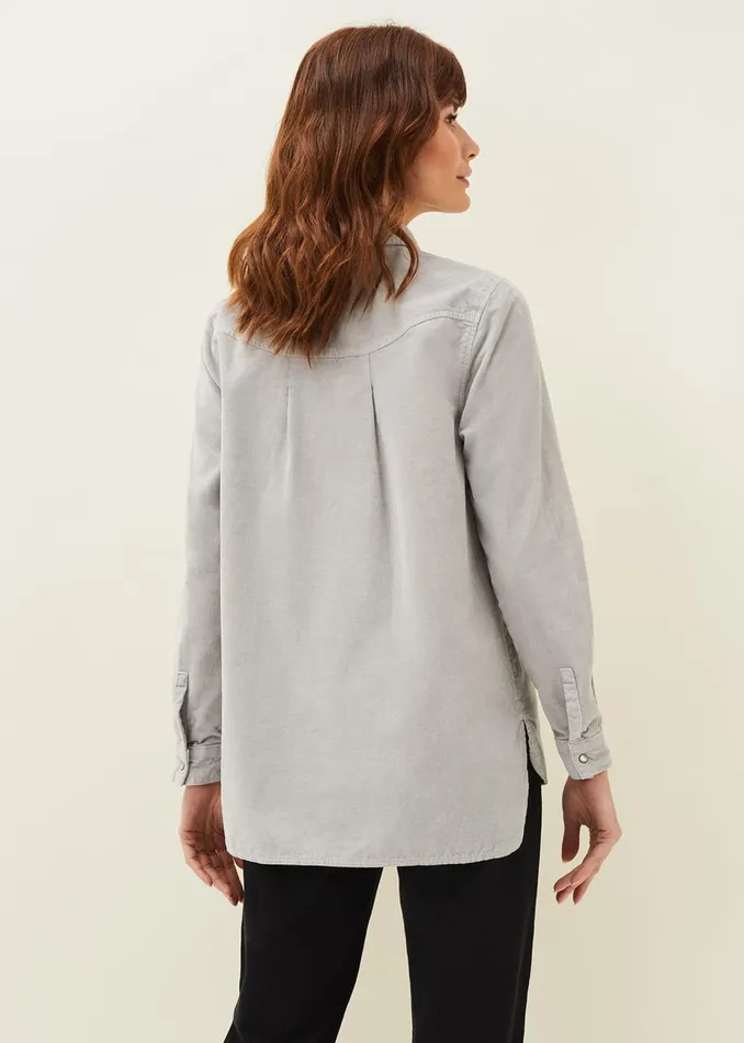Women Phase Eight Shirts and Blouses Peggie Corduroy Oversized Shirt Mint