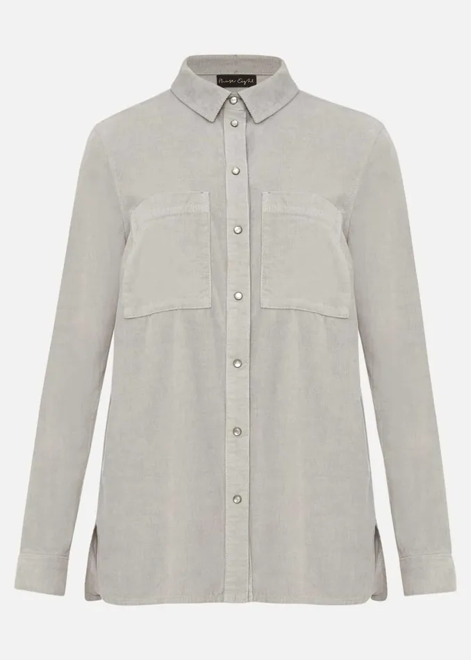 Women Phase Eight Shirts and Blouses Peggie Corduroy Oversized Shirt Mint
