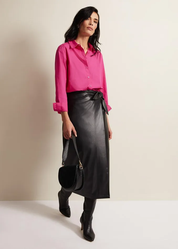 Women Phase Eight Shirts and Blouses Pink Cotton Shirt Pink
