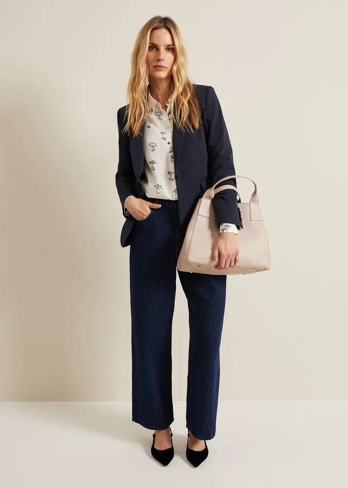 Women Phase Eight Shirts and Blouses Riley Printed Shirt Ivory