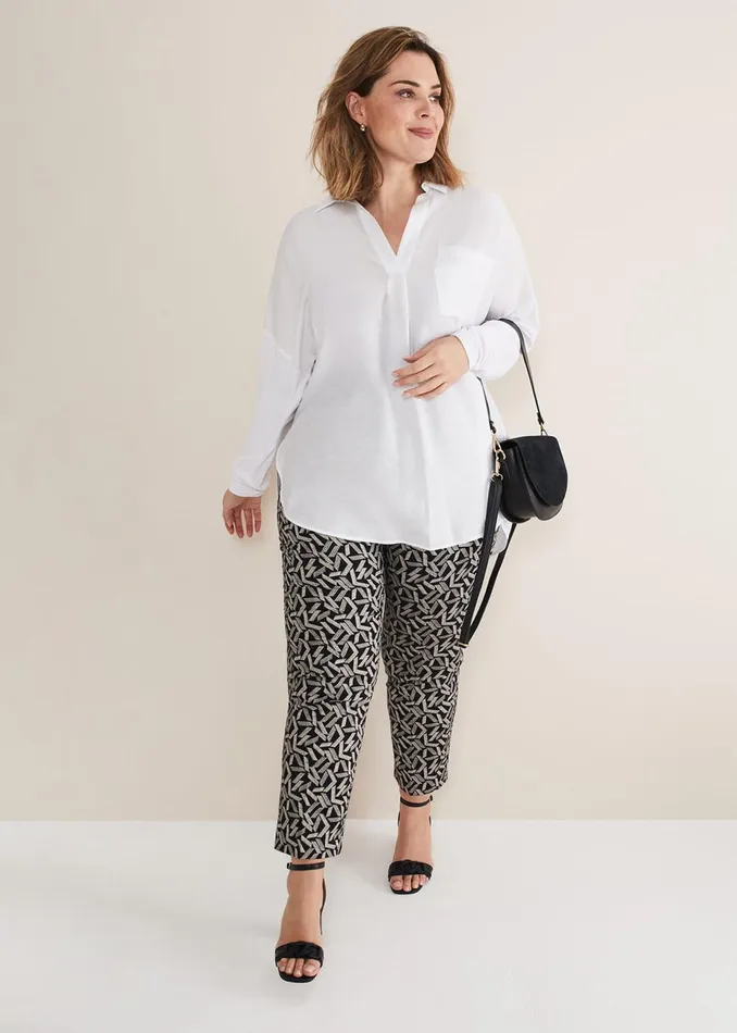 Women Phase Eight Shirts and Blouses Saskia Woven Front Shirt White