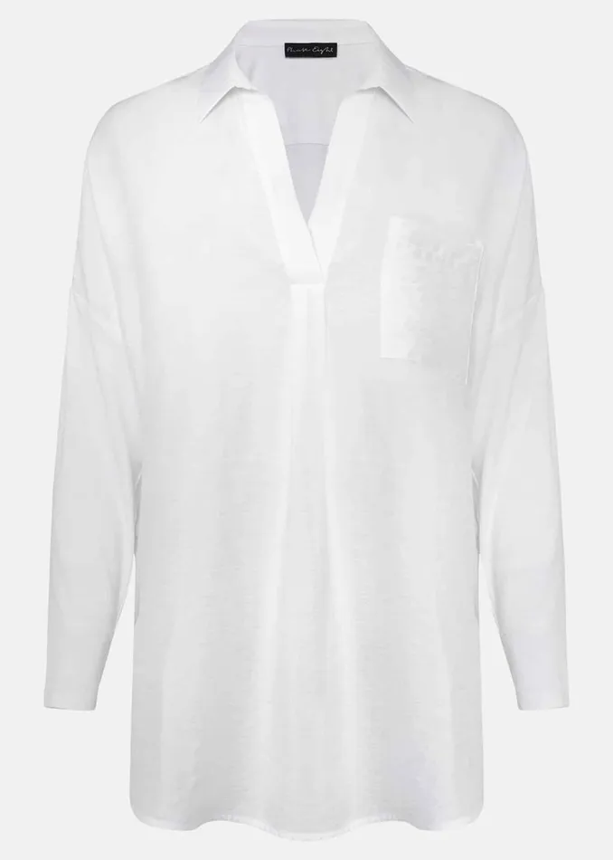 Women Phase Eight Shirts and Blouses Saskia Woven Front Shirt White
