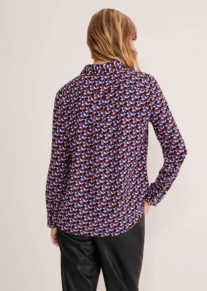 Women Phase Eight Shirts and Blouses Tanjina Geo Shirt Orangeblue