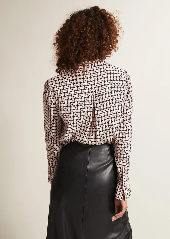 Women Phase Eight Shirts and Blouses Tanyel Geo Shirt Black Multi