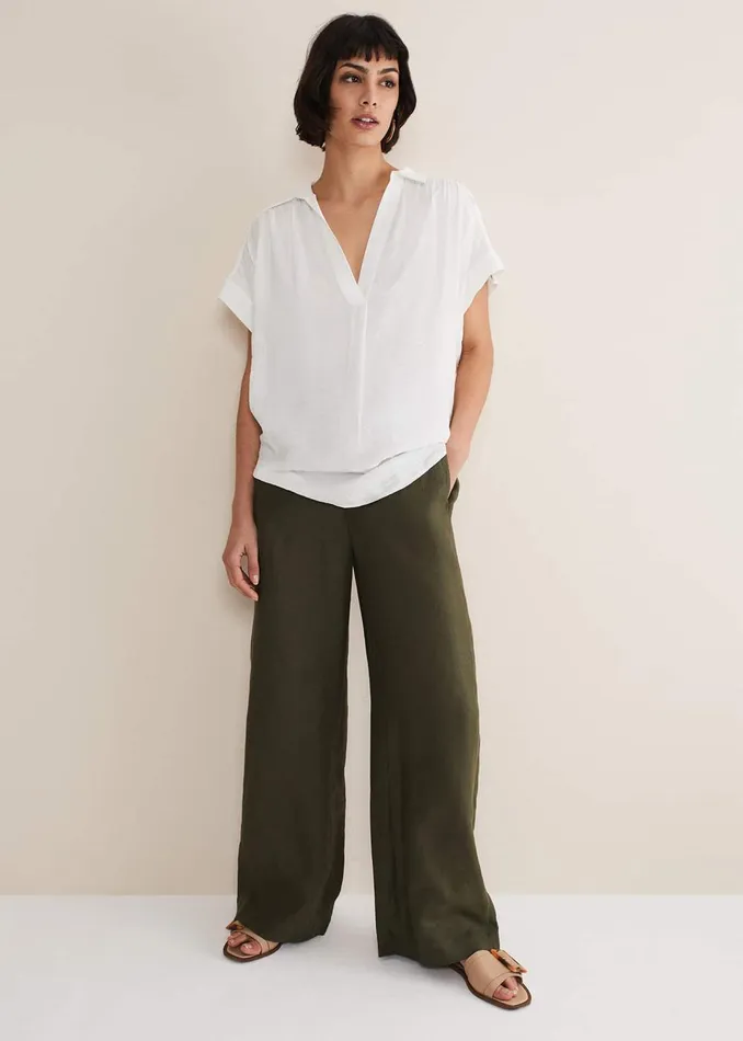 Women Phase Eight Shirts and Blouses Thea VNeck Shirt Ivory