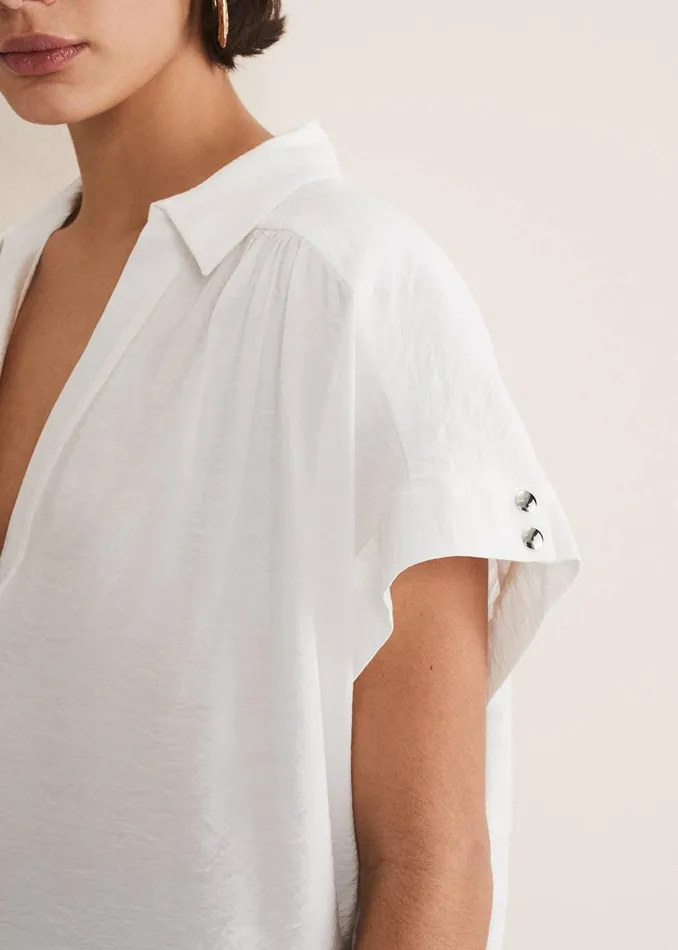 Women Phase Eight Shirts and Blouses Thea VNeck Shirt Ivory