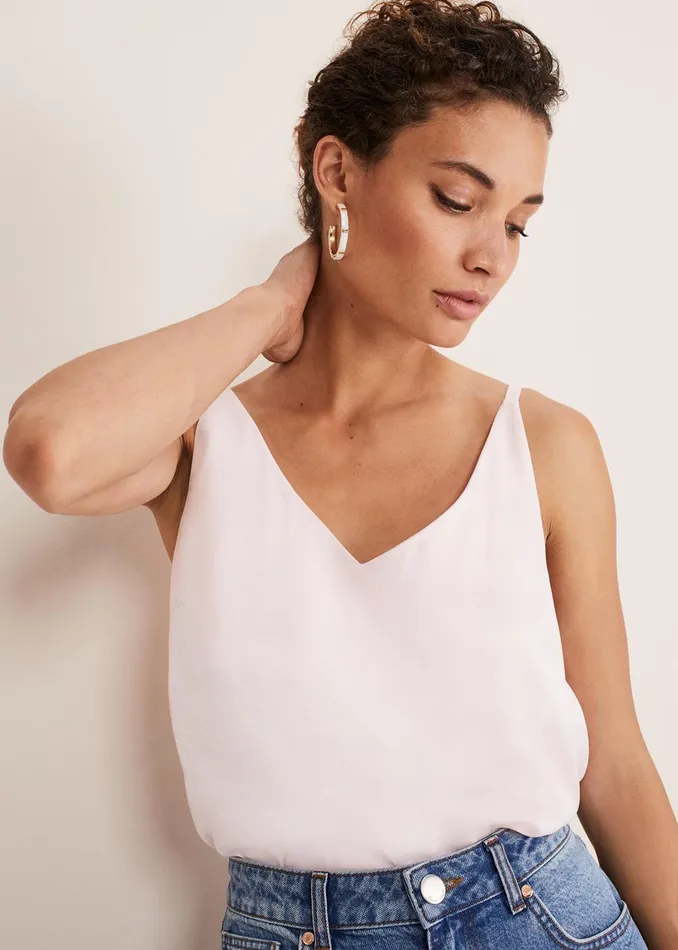 Women Phase Eight Tops and TShirts Alanis Cami Top Pale Pink