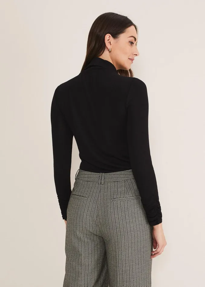 Women Phase Eight Tops and TShirts Anabelle Ruched Top Charcoal