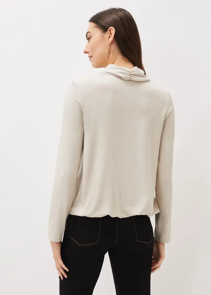 Women Phase Eight Tops and TShirts Elia Cowl Neck Blouson Top Stone