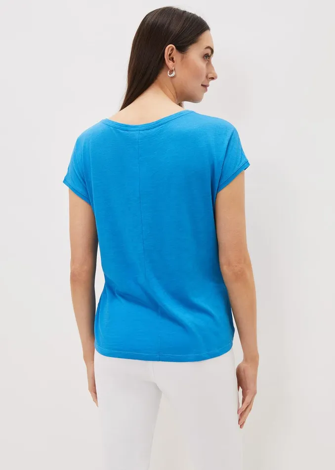 Women Phase Eight Tops and TShirts Jinny Drawstring Hem Top Bright Blue