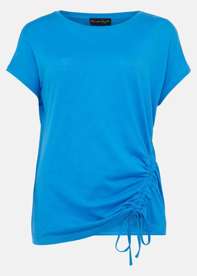 Women Phase Eight Tops and TShirts Jinny Drawstring Hem Top Bright Blue