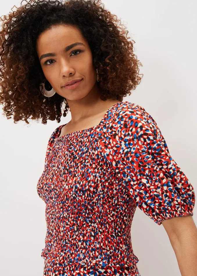 Women Phase Eight Tops and TShirts Kamila Ditsy Print CoOrd Top Multicoloured