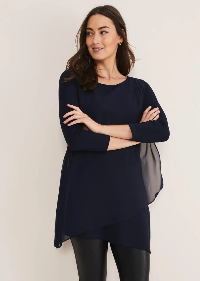 Women Phase Eight Tops and TShirts Mika Longline Top Midnight