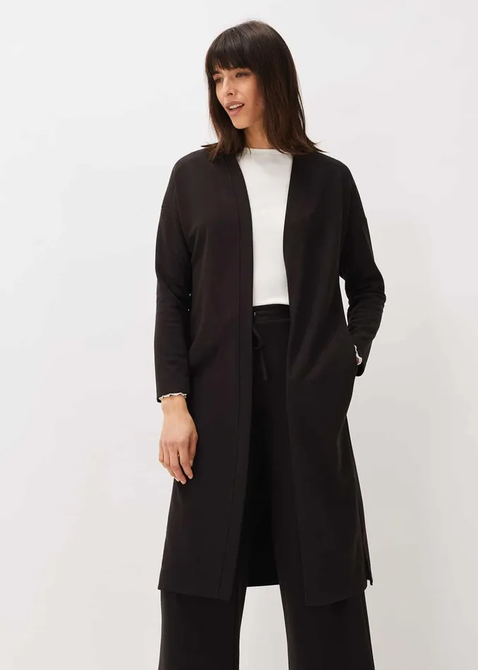 Women Phase Eight Tops and TShirts Ruth Longline Jersey Cardigan Charcoal
