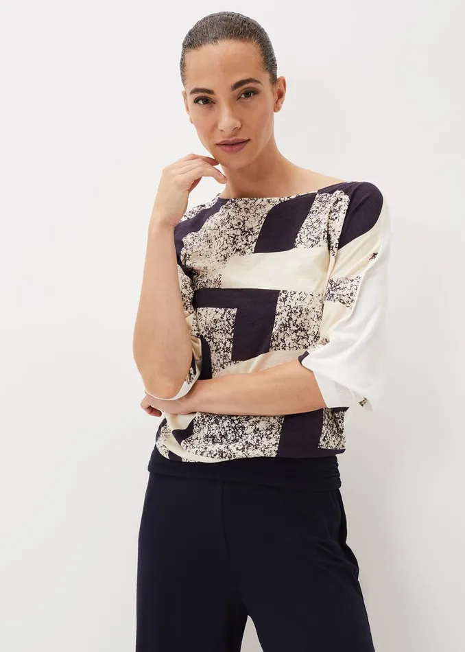 Women Phase Eight Tops and TShirts Sorcha Abstract Print Top Multicoloured