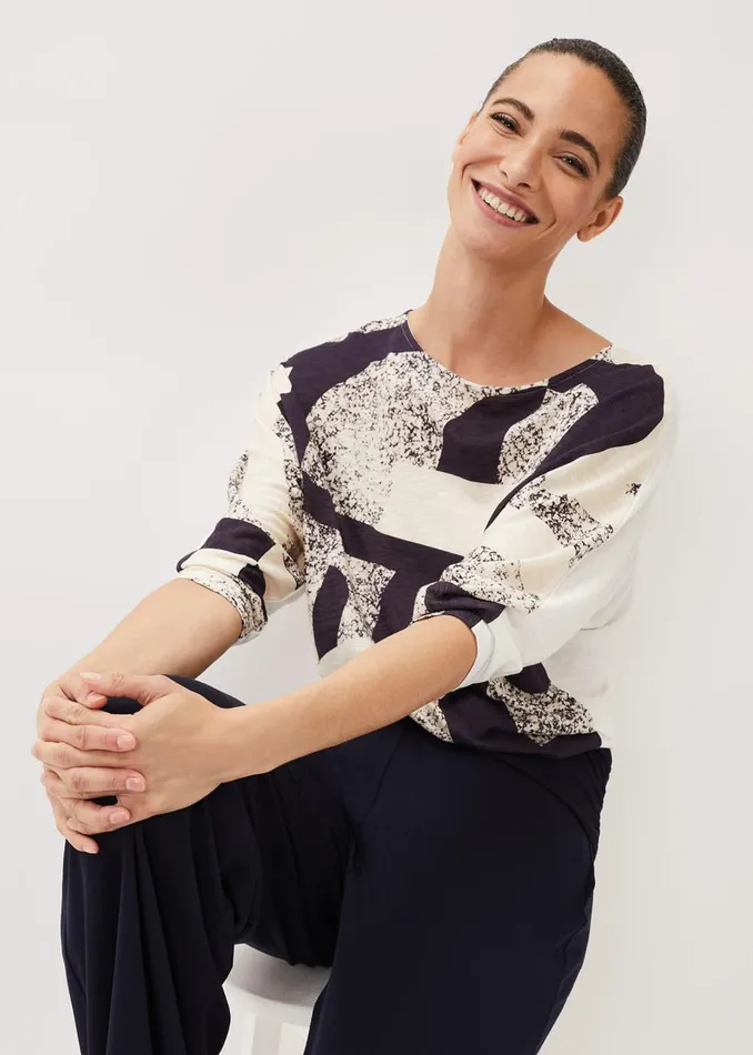 Women Phase Eight Tops and TShirts Sorcha Abstract Print Top Multicoloured