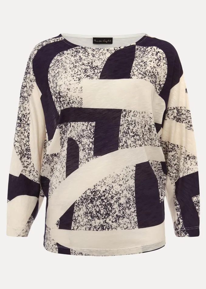 Women Phase Eight Tops and TShirts Sorcha Abstract Print Top Multicoloured