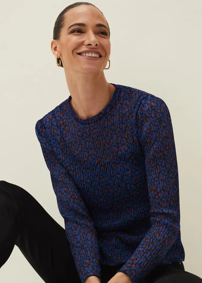 Women Phase Eight Tops and TShirts Talia Animal Top Multicoloured